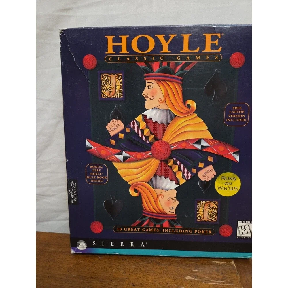 Hoyle Classic Games Card Games PC Big Box Complete in Box